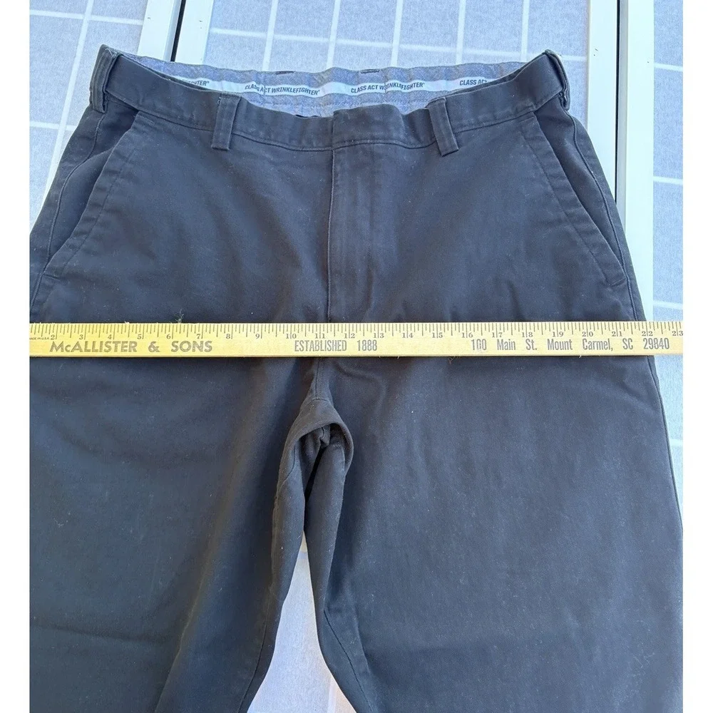 Duluth Class‎ Act Relaxed Fit Wrinkle Fighter Stretch Blk Chino Pants Mens 38x30